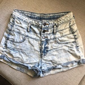 High- Waisted Jean Shorts